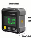 Ultra Precise Digital Angle Finder With Laser And Four Side Magnetic Base, LED Readout Inclinometer For Woodworking, Table Saw Miter Protractor, Level Box, Absolute And Relative Angle Measurements, 60mm