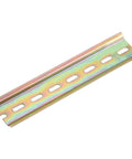 Din Rail Slotted Iron Mounting Guide One Piece Bronze Tone Five Inch Long Thirty Five Millimeter Wide Six Point Five Millimeter High