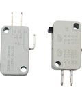 10 Pack Universal Micro Limit Switches For Microwave Oven And Freezer Doors V-15-1C25 Snap Action SPDT, front and back view