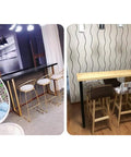 Heavy Duty Iron Table Legs 100 Centimeters Tall Rock Solid Desk Brackets With Sleek Welded Finish for modern bar countertops.