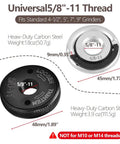 Two-Pack 5/8-11 Angle Grinder Flange Nuts Set With Tool Free Quick Release Locking Kit for universal grinders