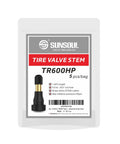 Front view of SUNSOUL TR600HP tire valve stem, 5-pack; brass stem with EPDM rubber, 1.69 in length for 0.453 in rim holes.