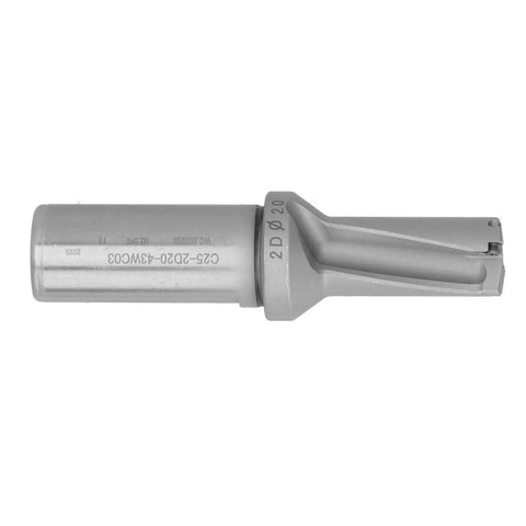 Carbide Tipped Chamfering Drill With U Shank For CNC Holders showing side view of precision tip and shank