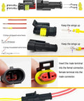 Assembly instructions for 352 Piece Waterproof Car Electrical Connector Kit With 1 2 3 4 Pin Connectors, Male And Female Terminals.
