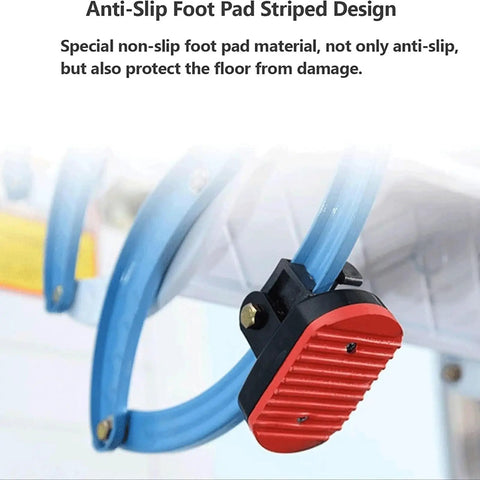 Anti-slip foot pad of a Heavy Duty Electric Attic Ladder Pull Down Loft Stairs, made to protect flooring and prevent slips.