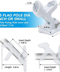 Heavy Duty Aluminum Flag Pole Holder For Outdoor Walls Rustproof Wall Mount Bracket size details