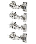 Cabinet Hinges With Soft Closing Dampers Nickel Plated Pack Of 4 For Slick Quiet Operation Of Kitchen And Bathroom Cabinet Doors