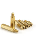 M3 Brass Hex Standoff Spacer Kit 300 Pieces Gold Tone With Male And Female Threads Pillar Mounts For Motherboard And Electronics Projects Perfect For DIY PC Builds, brass hex spacers
