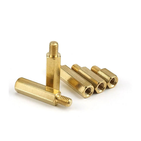 M3 Brass Hex Standoff Spacer Kit 300 Pieces Gold Tone With Male And Female Threads Pillar Mounts For Motherboard And Electronics Projects Perfect For DIY PC Builds, brass hex spacers