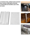 Removable Table Leg Bracket Sleek Aluminum Support Stand For Rv Motorhome And Yacht Road Trips with anodized finish and rotating base.