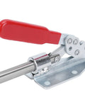 Beefy Push Pull Toggle Clamp for Quick Fixture Setup 180kg Holding Force Iron and Plastic Construction 13x8.5cm Clamp Tool for Equipment Installation Home Decor Woodworking Hand Use red handle