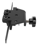 Pro Upgrade 3 In 1 Dowel Jig Kit features a black metal clamp with adjustable screw for precise woodworking alignment.