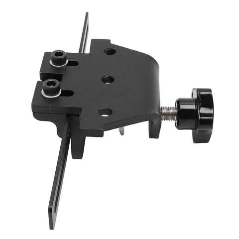 Pro Upgrade 3 In 1 Dowel Jig Kit features a black metal clamp with adjustable screw for precise woodworking alignment.