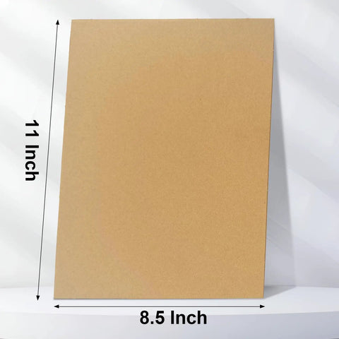 Bulk 50 Pack Corrugated Cardboard Sheets 8.5 By 11 Inches 1.7mm Thick Flat Cardboard Paper For Crafts Packing Mailing And Shipping