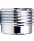 Close-up of Din to Yoke Tank Valve Adapter for Scuba Cylinders, Pro Grade Stainless Steel Regulator Converter showing external teeth.