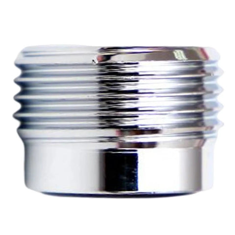 Close-up of Din to Yoke Tank Valve Adapter for Scuba Cylinders, Pro Grade Stainless Steel Regulator Converter showing external teeth.