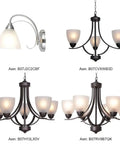 Three Light Shaded Contemporary Chandeliers With Alabaster Glass In Sleek Black Rustic Finish for Ceiling Hanging Pendant