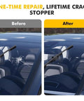 Before and after repair using Windshield Chip Repair Kit 20ml Resin Liquid For Auto Glass Chips And Cracks Rapid Cure Adhesive Sealant Durable Safe For Cars Home And Everyday Maintenance