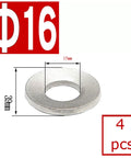 304 Stainless Steel Disc Spring Washers Kit With Conical Belleville Design M3 To M24 Vibration Resistant High Strength Set Includes M16 Four Piece Pack Built Tough For Heavy Duty Assemblies. M16 washer, 304 stainless steel, 39mm x 17mm, 4 pcs