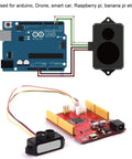 Wiring setup for Tiny But Mighty TFmini S Micro LiDAR Module For Obstacle Avoidance with Arduino and Raspberry Pi displayed.
