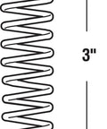 Prime-Line SP 9712 compression spring, spring steel, nickel finish, 9/16 in diameter, 3 in long, 2 pack