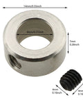 Stainless Steel T8 Lead Screw Locking Ring Collar Set With 12 M4x4mm Allen Screws For 3D Printers 8mm Bore 14mm Outer Diameter 7mm High