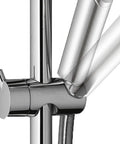 Close-up of 24 Inch Wall Bar Shower Rail With Easy Height Adjustment, Chrome Finish, Modern Spray Head, Angle Adjustable Holder