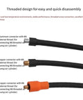 Top Shelf Universal Rotary Screw Air Pump Extension Hose For Car Trucks SUV Tires Thread Connector With Easy Twist Install Take Off Screw On Inflation Tube Tool Makes Smooth Fast Fill Up Anytime Weather Proof Durable Gear, M8 and M6 connectors