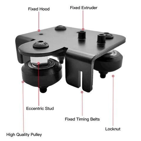 3D Printer Extruder Backplate For Anet I3 Series, X Axis Fixing Panel featuring pulley wrench, thick steel for smooth sliding