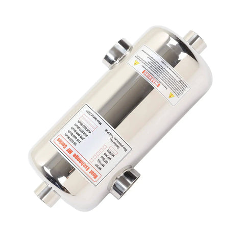40KW Stainless Steel Pool Heat Exchanger For Spa And Solar Heating Heavy-Duty Swimming Pool Heater Corrosion-Resistant