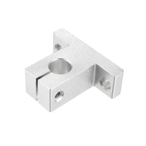 Close-up of Four Piece SK10 Aluminum Linear Motion Rail Clamps Rod Guides For 10mm Shafts With 5.5mm Mount Holes