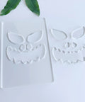 Kickass Acrylic Router Template For Jack O Lantern Faces With 8 Durable Halloween Pumpkin Patterns 5.5X8 Inch solid clear polymer jigs.