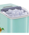 Countertop Ice Maker With Plug And Play Setup That Chills Drinks Fast Self Cleaning Mechanism delivers bullet ice in a clear pad.