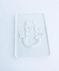 Top Shelf Premium Acrylic Christmas Snowman Router Template For No Sweat Diy Woodworking And Festive Holiday Lantern Build Out Featuring Clean Precision Routing Cutouts Measuring 5.5 By 8 Inches Wide, clear transparent acrylic stencil.