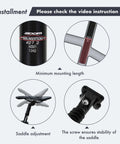 Diagram showing installation of Smooth Ride Bike Suspension Seat Post With 40mm Travel And Adjustable Clamp Angle, 6061 Aluminum