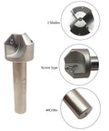 Chamfering tool holder with 3/4in shank, two blades, and screw clamp; made of 40CrMo steel