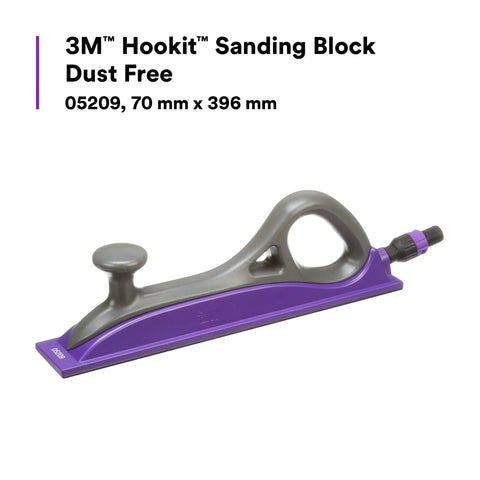 Dust Free Hand Sanding Block With Hookit Attachment System For Easy Abrasive Swaps 70 Mm By 396 Mm Pro Grade with vacuum
