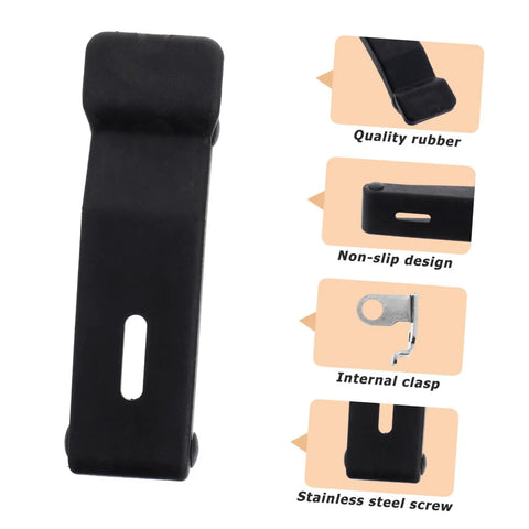 Tough Flexible Rubber Draw Latch Lock For Cabinet And Cargo, showing rubber latch with stainless steel screw and non-slip design.