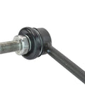 Close-up of a sway bar link from Beefed Up Front Steering And Suspension Kit For 2015 To 2018 Nissan Altima With Inner And Outer Tie Rods Lower Control Arms With Ball Joints Rack Bellows Strut And Spring Assemblies And Sway Bar Links Ready To Install.