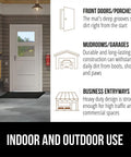 Beefy Heavy Duty Door Mat For High Traffic Areas Waterproof Traffic Guard Entryway Rug by front door in garage setup