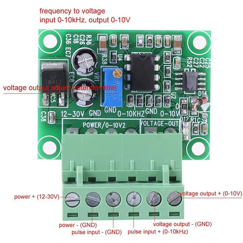 Plug And Play Frequency To Voltage Converter Module 0 Hz To 10 KHz 0 V To 10 V Digital To Analog Board for PLC VFD PWM Control