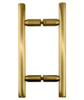 Satin Brass 6 Inch Ladder Style Back To Back Pull Handle For Cabinets And Doors, Three Quarter Inch Diameter, Center To Center Six Inch, Durable Metal Hardware With Classic Finish