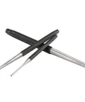 Heavy Duty 16 Piece Punch And Chisel Set With Pin Punch And Center Taper Tools, Heat Treated Steel, Rust Resistant Build, Engraved Size Gauges For Dowel Removal And Nut Alignment, Beefy Auto And Maintenance Kit pin punches on white background
