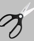 Hella Sharp 8.27 Inch Zirconia Ceramic Kitchen Scissors With Insulated Rustproof Blades And Non Magnetic Handle shown from the side.