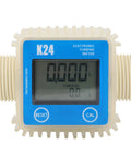 One Inch Gasoline Fuel Flow Meter With LCD Display Pro Grade Anti Drip Easy To Use Flow Meter front view