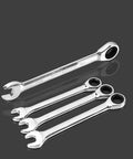 Ratchet Spanner Set 8 To 19mm 72 Teeth Metric Wrench Kit For Tight Spaces Easy Grip Hand Tools displayed on gray surface