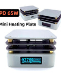 65W Mini Hot Plate SMD Preheater Soldering Desoldering Rework Station For PCB Boards LED Strip Repair Tool with display