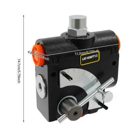 Flow Control Valve Half Inch NPT Port Adjustable Directional Hydraulic Valve 3000 PSI Relief Max 15.85 GPM for tractors