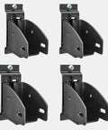 E Track Wood Beam End Sockets 4 Pack With Tie Down Slots For 2x4 And 2x6 Brackets Build Custom Storage In Trailers Vans RVs Trucks Garages And Workshops black steel