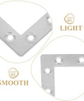 Close-up of 36 Piece Heavy Duty L Shaped Shelf Brackets Stainless Steel For Wall Mounted Shelves And Furniture Support